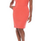 Anne Klein Women's Twill Sheath Dress Orange Size 12