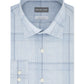 Michael Kors Men's Classic/Regular Fit Non Iron Airsoft Performance Stretch Plaid Dress Shirt Blue Size M