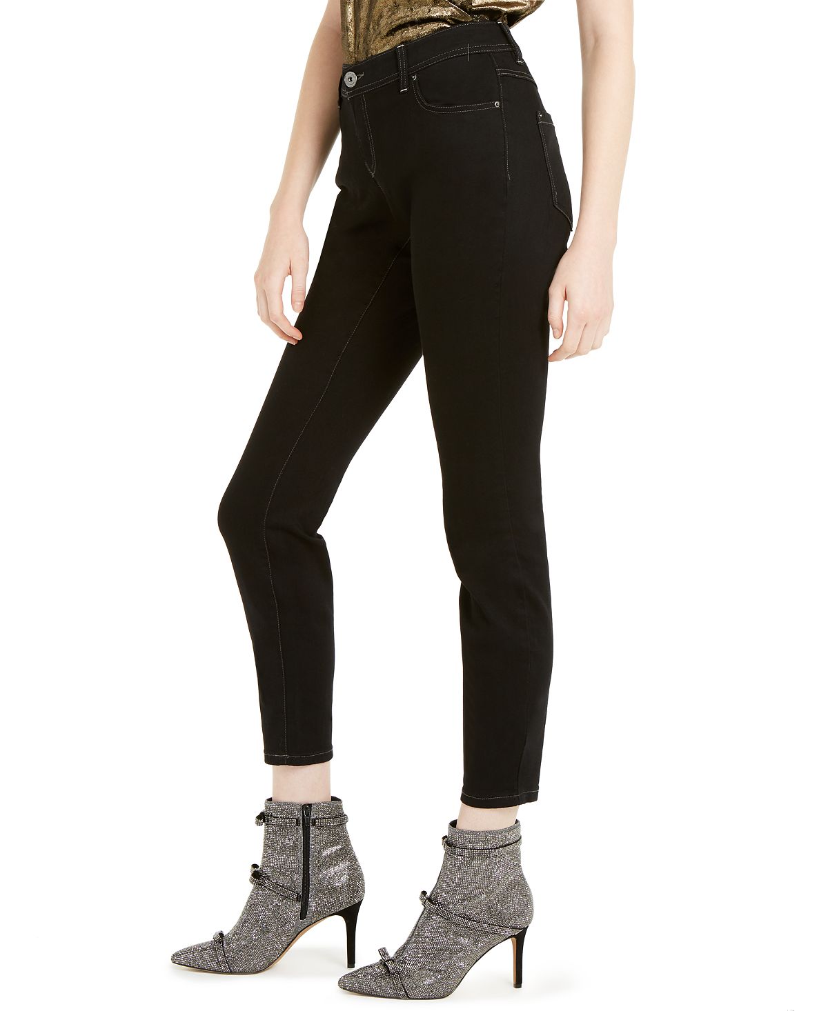 INC International Concepts Women's Skinny Jeans Black Size 14 Petite