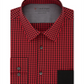 Calvin Klein Men's Extra Slim Fit Performance Stretch Temperature Regulating Check Dress Shirt Red Size L