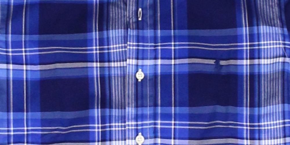 Ralph Lauren Men's Classic Fit Stretch Plaid Shirt Blue Size Medium