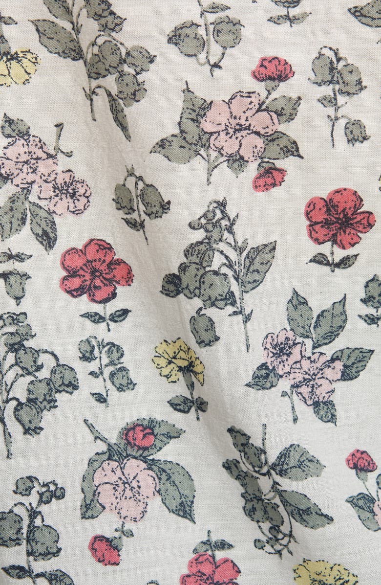 Lucky Brand Women's Printed Tulip Sleeve Top White Size XL