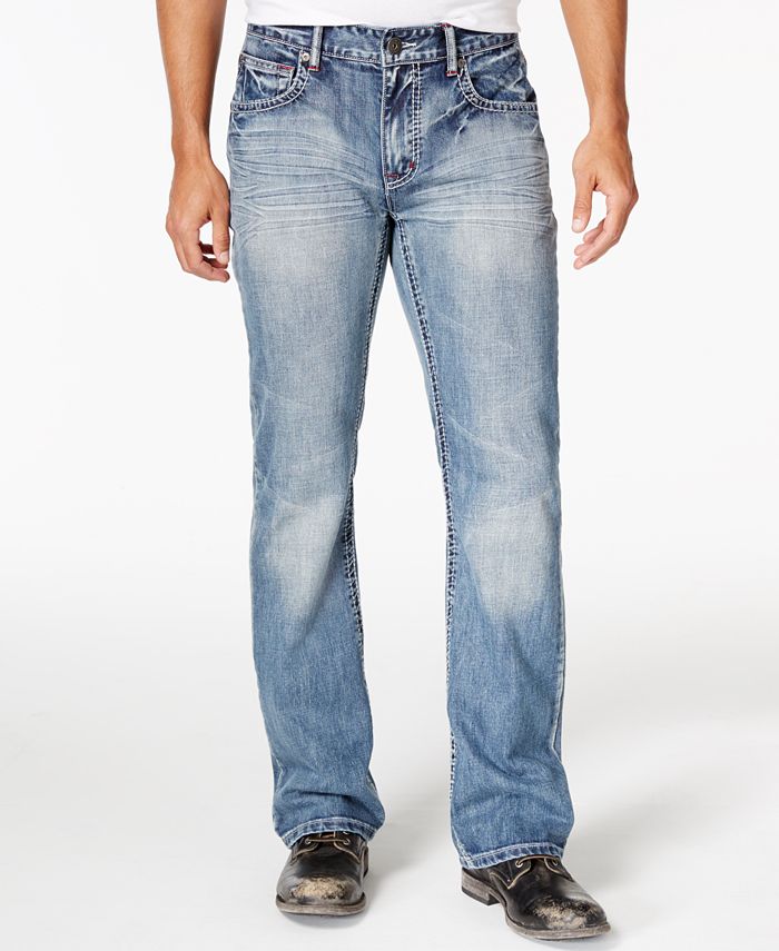 INC International Concepts Men's Modern Bootcut Jeans Blue Size 38X32