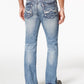 INC International Concepts Men's Modern Bootcut Jeans Blue Size 38X32