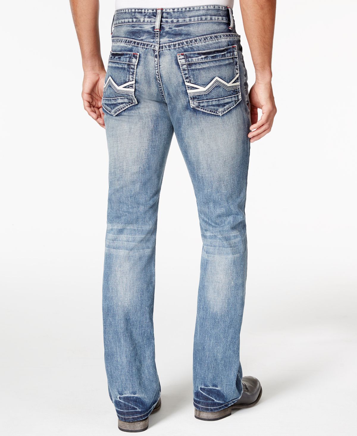 INC International Concepts Men's Modern Bootcut Jeans Blue Size 38X32