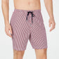 Club Room Men's Americana Striped Swim Trunks Red Size XX-Large