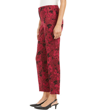 Alfani Women's Hollywood Waist Jacquard Slim Pants Pink Size 2