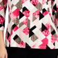 JM Collection Women's Printed Jacquard Top Pink Size Large