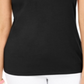 Karen Scott Women's Cotton Embellished Neck Top Black Size XX-Large