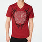 INC International Concepts Men's Rhinestone Lion T-Shirt Red Size XX-Large