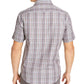Tasso Elba Men's Obelisco Dobby Cotton Plaid Button-Down Shirt Gray Size Large