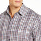 Tasso Elba Men's Obelisco Dobby Cotton Plaid Button-Down Shirt Gray Size Large