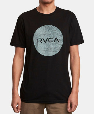 RVCA Men's Cotton Crew Neck Logo T-Shirt Black Size Small