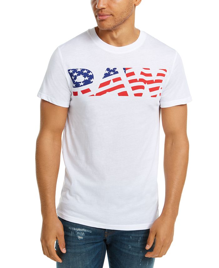 G-Star Raw Men's Flag Logo T-Shirt White Size Small