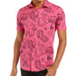 INC International Concepts Men's Edgar Graffiti Regular Fit Button Down Shirt Pink Size L