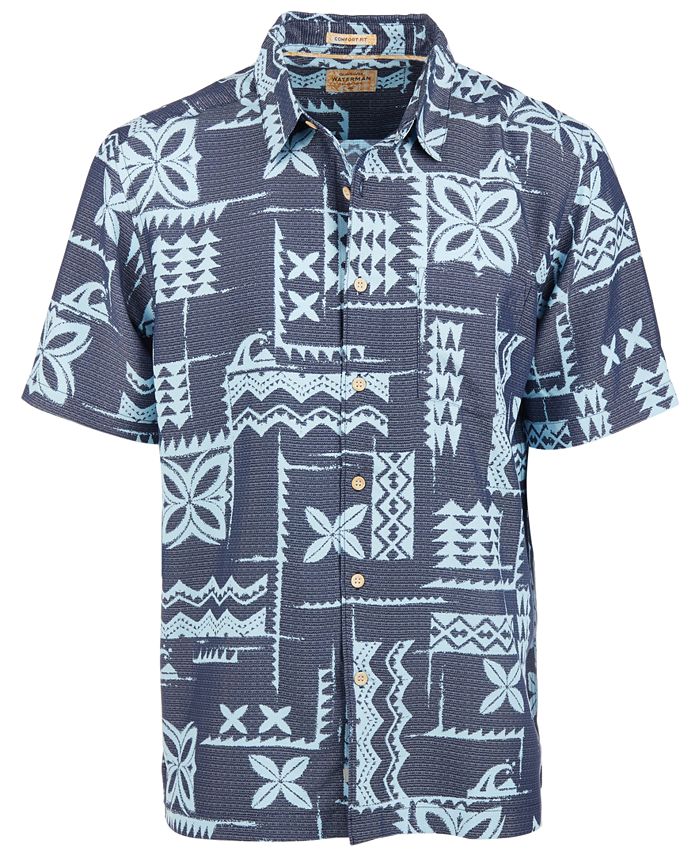 Quiksilver Men's Izu Island Shirt Blue Size Large