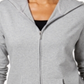 Karen Scott Women's Long Sleeve Zip Front Hoodie Gray Size X-Small
