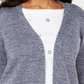 Karen Scott Women's Pointelle Marled Cardigan Red Size XL