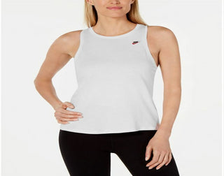 Nike Women's Sportswear Cotton Racerback Tank Top White Size X-Large