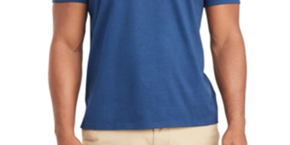 Tommy Hilfiger Men's Cotton Graphic Logo T-Shirt Blue Size XL