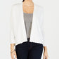 Charter Club Women's Textured Knit Open Cardigan White Size Small