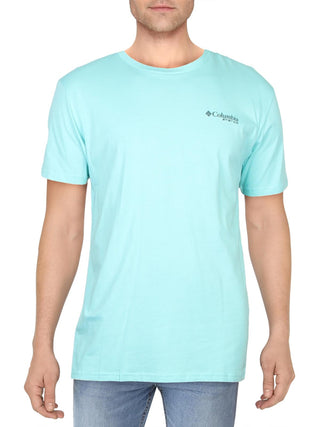 Columbia Men's Sportswear  Zubac Graphic T-Shirt Cotton Logo Blue Size Large
