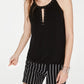 INC International Concepts Women's Studded Halter Top Black Size X-Small