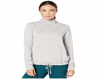 Nike Women's Funnel Neck Yoga Training Top Grey Size X-Small