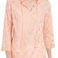 Charter Club Women's Cotton Printed Tunic Orange Size Petite S