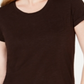 Style & Co Women's Cotton Crew-Neck T-Shirt Brown Size X-Small
