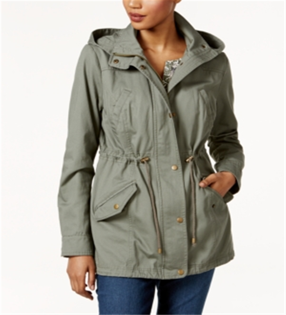 Style & Co Women's Utility Jacket Green Size Petite M
