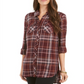 Style & Co Women's Plaid Tunic Purple Size XX-Large