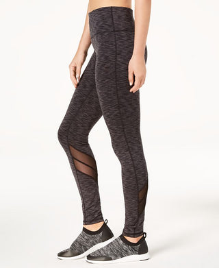 Ideology Women's Space Dyed Performance Leggings Black Size L