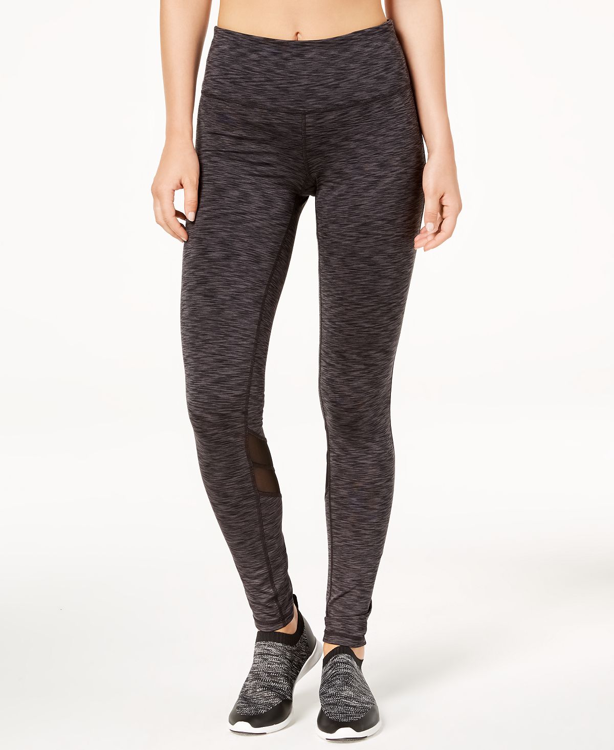 Ideology Women's Space Dyed Performance Leggings Black Size L