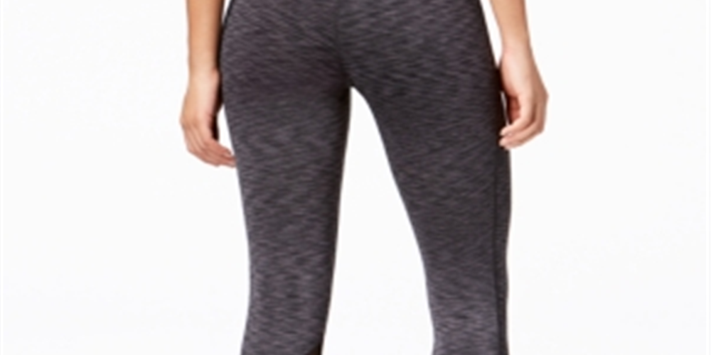 Ideology Women's Space Dyed Performance Leggings Black Size L