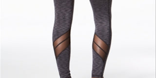 Ideology Women's Space Dyed Performance Leggings Black Size L