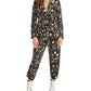 Rachel Roy Women's Stretch Buttoned Floral Wear to Work Blazer Jacket Black Size 4