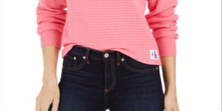 Calvin Klein Women's Jeans Cotton Sweater Pink Size S