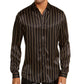 INC International Concepts Men's Striped Collared Dress Shirt Black Size XXX-Large