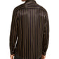 INC International Concepts Men's Striped Collared Dress Shirt Black Size XXX-Large