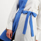 Alfani Women's Color Block Long Sleeve Collared Button up Top Blue Size Medium