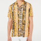 INC International Concepts Men's Animal Print Shirt Yellow Size X-Large