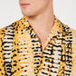 INC International Concepts Men's Animal Print Shirt Yellow Size X-Large