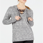 Ideology Women's Long Sleeve Hooded Hoodie Sweater Gray Size XX-Large