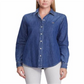 Ralph Lauren Women's Collared Denim Shirt Blue Size Small