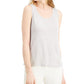Alfani Women's Metallic Knit Tank Top Sweater Gray Size Small
