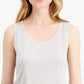 Alfani Women's Metallic Knit Tank Top Sweater Gray Size Small
