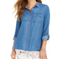 Charter Club Women's Denim Utility Shirt Blue Size XX-Large