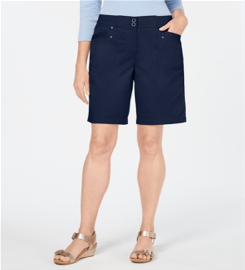 Karen Scott Women's Skimmer Shorts Blue Size 14 Petite