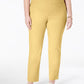 Charter Club Women's Cambridge Tummy Control Pull on Pants Yellow Size 20W